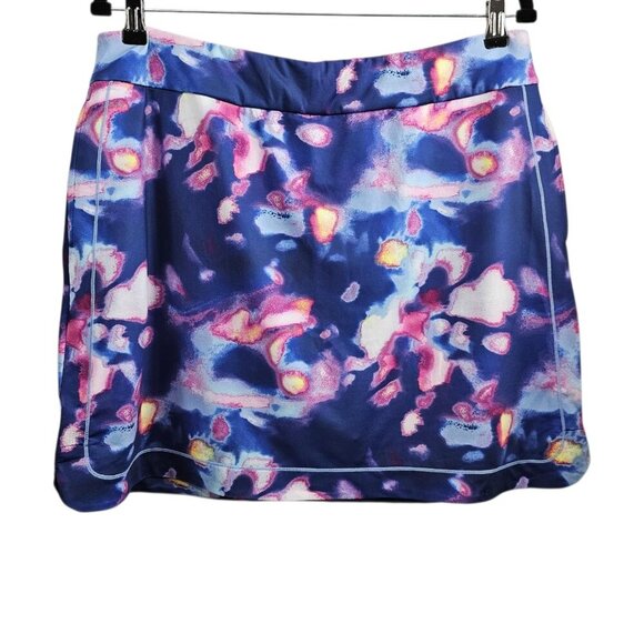 EPNY New Women's Galaxy Printed Multi Color Active Skort Skirt - Picture 1 of 7